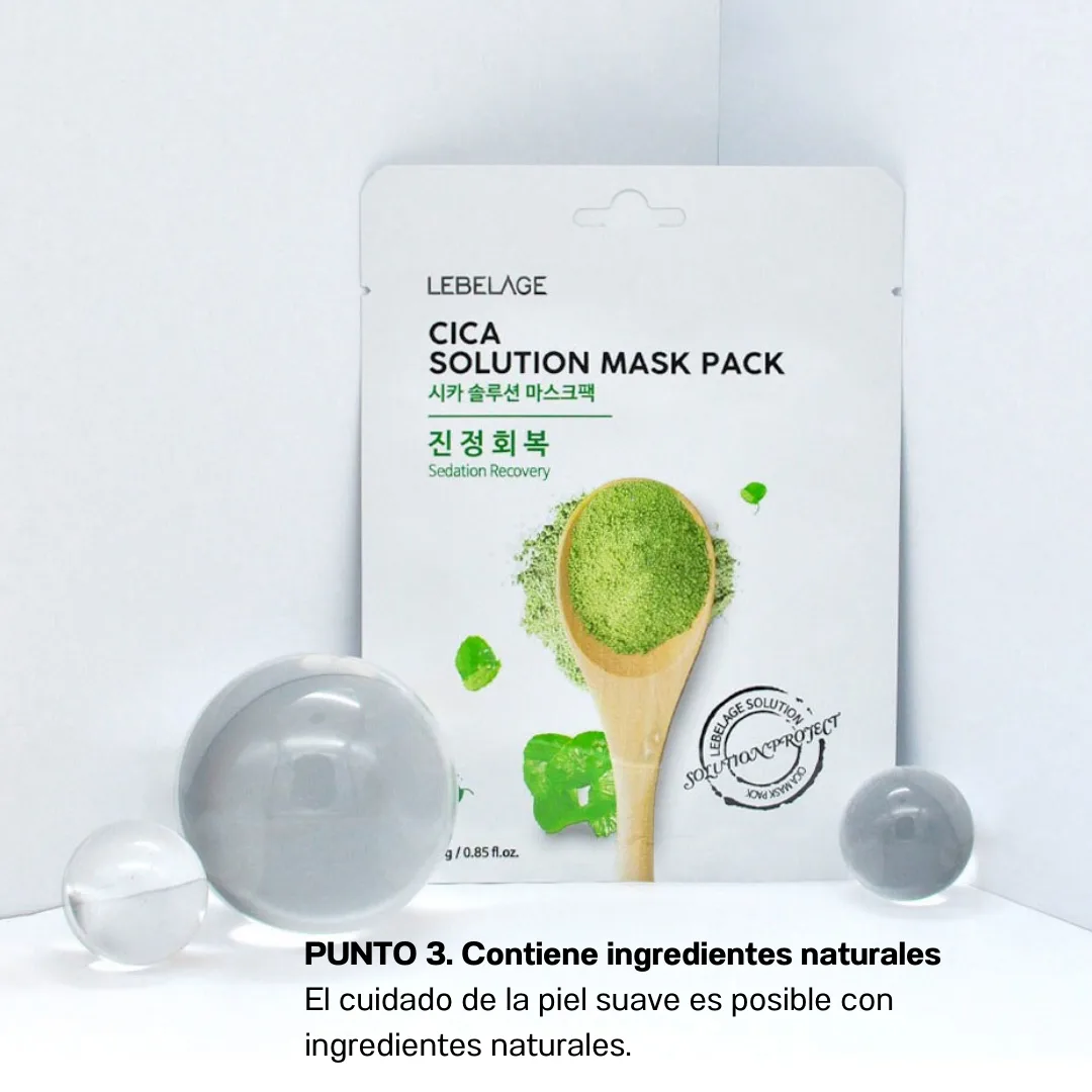 CICA Solution Mask Pack / Mascarilla de Centella Asiática - Imagen 4