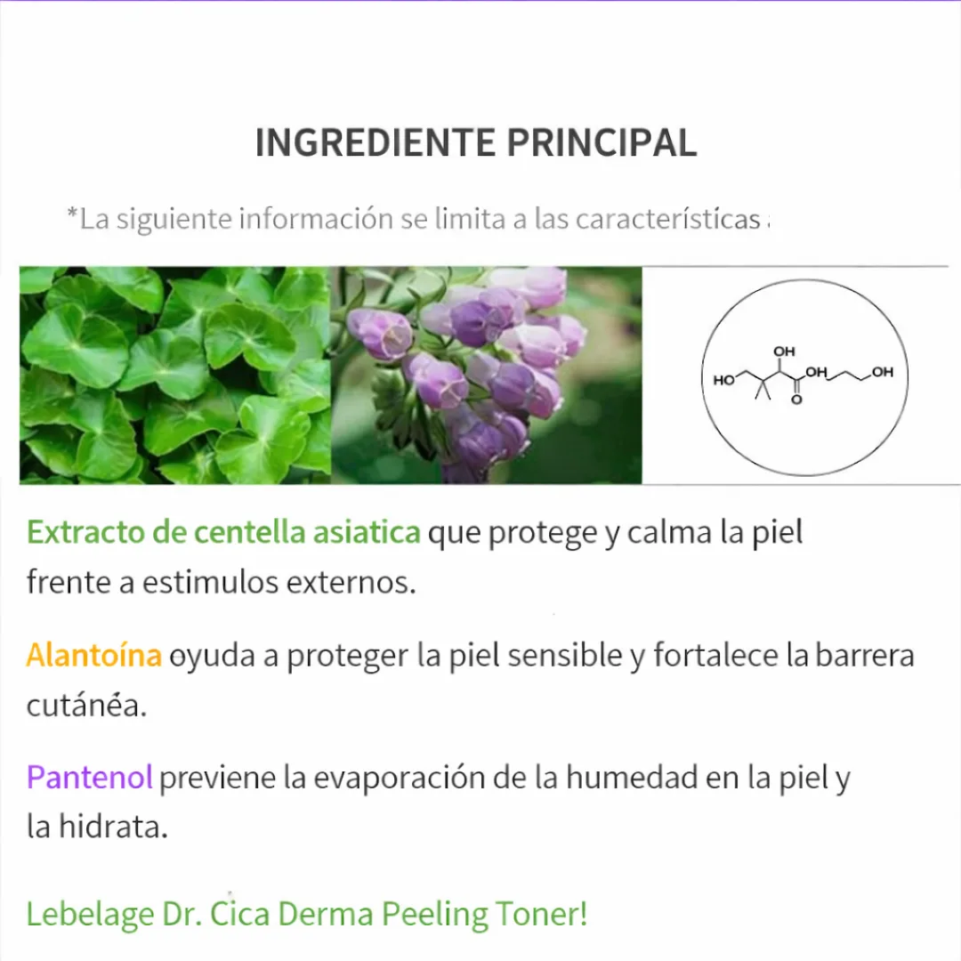 Dr. CICA Derma Peeling Toner / Tónico Exfoliante Dr. CICA Derma (Centella Asiática) - Imagen 5